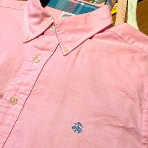 Brooks Brothers Plaid Elbow Pad Button Up